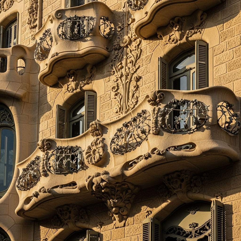 Barcelona Modernista architecture detail